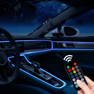 Tira de Luz LED Flexible de Neón con Control por Voz, Puerto USB para Ambiente Interior de Auto, Universal - Product Image 2