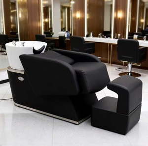 Nouveau lit de lavage de cheveux semi-allongé électrique multifonctionnel avec bac en céramique confortable et haut de gamme - Product Image 4