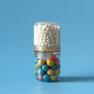 Hai mặt nhựa Snack Jar thiết kế sáng tạo 250ml 300ml 350ml cho kẹo kẹo hạt thực phẩm container kín con dấu giữa đóng - Product Image 5