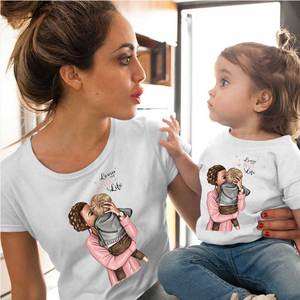 <span class=keywords><strong>Personnalisé</strong></span> correspondant famille <span class=keywords><strong>t</strong></span>-shirts <span class=keywords><strong>maman</strong></span> et fille ensemble de vêtements - Product Image 3