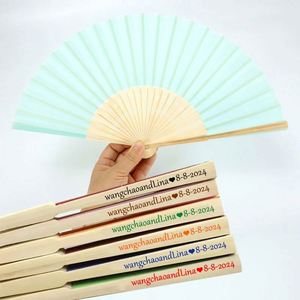 Gold Hand Fan with Elegant Bamboo Dragonfly <b>Pattern</b> - Product Image 4