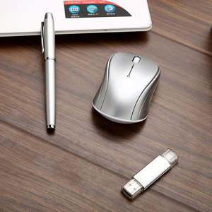 Customized Office & Travel Essential 3-Piece Set: Mini <b>Mouse</b>, USB Drive & <b>Pen</b> - Perfect Corporate Gift - Product Image 3