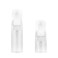 Emballage cosmétique en gros personnalisable, flacon vide transparent en PET de 30 ml, 50 ml, 100 ml, avec couvercle blanc en PP et pompe à mousse pour savon pour les mains