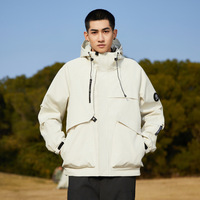 2025 hommes hiver imperméable multifonctionnel veste unique Rush vêtements à capuche couleur unie pour les amoureux nouveau costume d'alpinisme