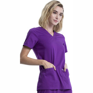 Venta caliente impreso Hospital diseños de púrpura uniforme - Product Image 3