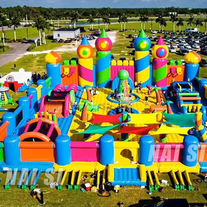 Büyük şişme tema parkı açık Juegos şişme Parque şişme şato oyun alanı büyük sıçrama evleri oyun çocuklar ve yetişkinler için - Product Image 2