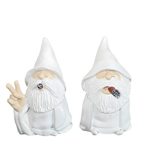 Decoración para Jardín, Divertida Escultura de Gnomo Fumador, Adornos de Jardín, Estatua de Gnomo Mago Burlón, Manualidades, Gnomos Traviesos para Jardín - Product Image 5