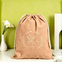 Pochette à cordon en tissu robuste imprimée de dessins animés de cerfs tachetés personnalisés, sac de rangement écologique pour l'emballage de cadeaux et l'organisation sportive