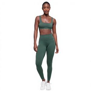 Leggings de Yoga de Cintura Alta y Largo Completo, Transpirables, Sin Costuras, de Spandex, Color Sólido, con Cintura Elástica y Franja Lateral Luminosa - Product Image 1