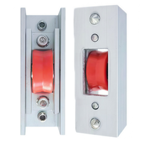 Roue de porte coulissante à rouleau unique rivetée en gros, boîtier en alliage d'aluminium durable, anti-rouille, rainure en V en nylon