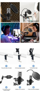 Nhà Máy Bán buôn BM800 + V8S phát sóng trực tiếp ngưng Microphone có dây Card âm thanh Neo máy tính ghi âm khung XLR di động - Product Image 4