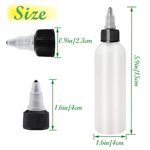 Factory Wholesale 100ml 150ml 200ml 250ml <b>Plastic</b> PET Hair Oil Nozzle Clear Squeeze Bottles With Twist <b>Caps</b> - Product Image 3