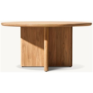 Ban Công Đồ Nội Thất Ngoài Trời Chân Điêu Khắc Mở Rộng Ván Top Vòng Rắn Gỗ Tếch Bàn Ăn - Product Image 2