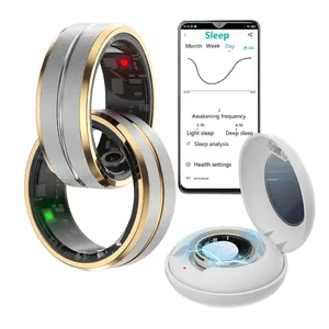 Finger rings manufacturer custom fashion design men women smart ring sleep monitoring device for phone with health monitor