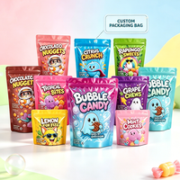 Sachets refermables personnalisés pour bonbons et aliments, en Mylar, avec fermeture éclair, pour l'emballage de bonbons imprimés sur mesure