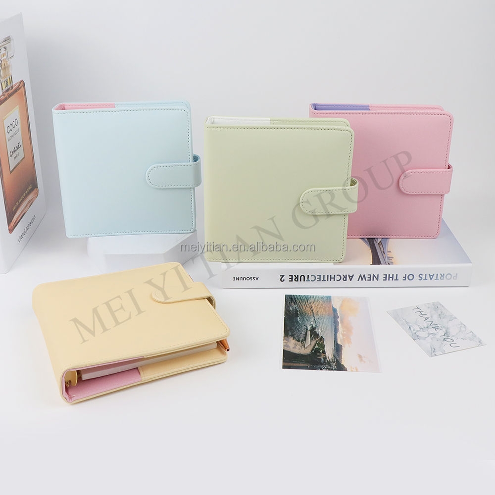 マカロン A7 スクエア PU バインダーノート 月間プランナー 文房具セット