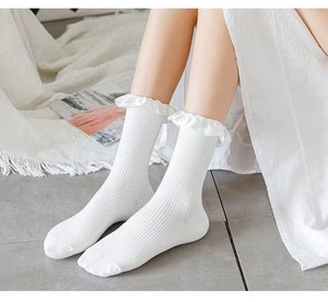 Calcetines <span class=keywords><strong>Boli</strong></span> Lingmeng por encima de la rodilla con lazo de encaje, cálidos y suaves, estilo japonés JK, de algodón - Product Image 1