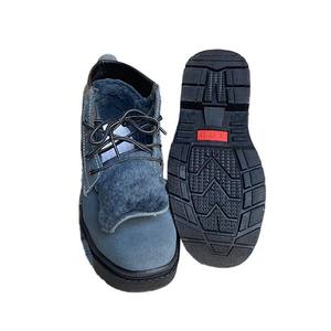 Mùa đông độn an toàn giày làm bằng da lộn da bò chống Smash cao-top làm việc Giày Hàn chịu nhiệt r Bảo vệ giày - Product Image 2