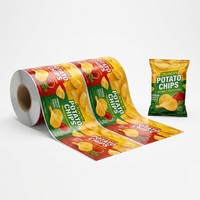 Film en rouleau personnalisé en PET imprimé, résistant à l'humidité, pour chips et snacks, film alimentaire stratifié haute barrière pour machine automatique