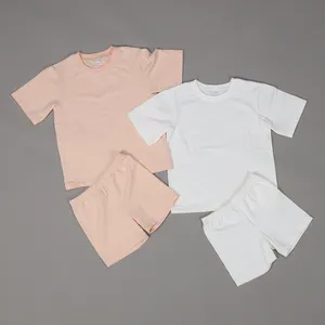 Ensemble deux pièces short cycliste pour enfant fille, t-shirt Oversize, short cycliste, été