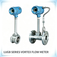 Twin-port Explosion-proof Vortex Flow Meter Stainless Steel Body Exd IIC T6 Gb Digital Transmitter for Steam Air and Low
