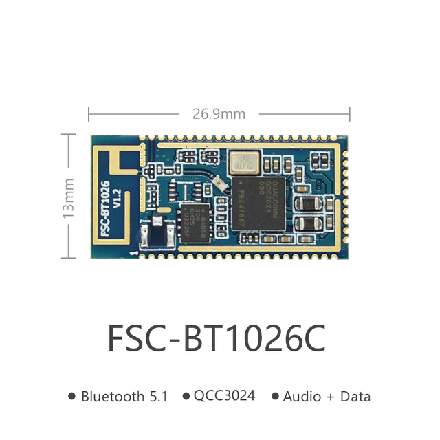 Bluetooth Module Qualcomm QCC3024 Optical I2S Bluetooth 5.1 Digital Audio Module