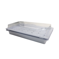 Kit de culture de micro-légumes jetable en plastique de haute qualité avec dôme d'humidité en PET et plateau de réservoir en PP