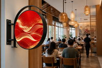 Señalización Comercial Interior para Marcas, Panel LED Circular P2.5 SMD2020 con Logotipo, Compatible con Actualización de Programa USB sin Conexión