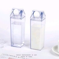 Bouteille d'eau en plastique transparente réutilisable 2023, très vendue, avec processus de polissage, pour le camping, capacité 500 ml