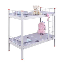 Lit superposé en acier inoxydable, pour hôtel, Double couche, lit en acier