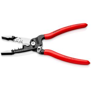 KNIPEX-Alicates multifunción para electricista, pelacables de estilo americano, con revestimiento de plástico, negro, atramentado, 200mm, 13, 71, 8 - Product Image 2