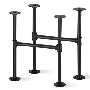 2 Pack New Design Industrial Pipe Table Legs Metal Pipe Desk Legs Vintage Furniture Decorations Iron Table Legs