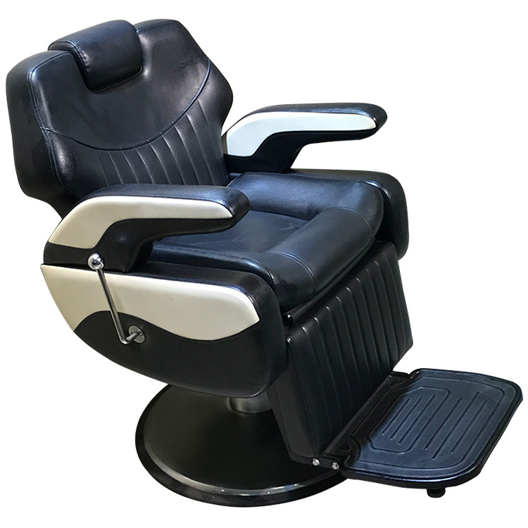 Low Price Customizable Modern Salon Chair Hair Salon Equipment with Leather and Chrome Base Barber Chair for Sale