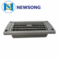 Grille à lamelles réglable pour tableau de bord de camion et de bus, système de climatisation intégré, sortie d'aération en plastique ABS pour véhicule