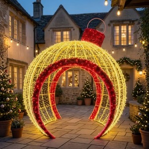 Arco de Luces LED de PVC para Exteriores, IP68, Multicolor, Decoración Navideña con Temática Animal para Parques Temáticos, Festivales y Centros Comerciales - Product Image 1