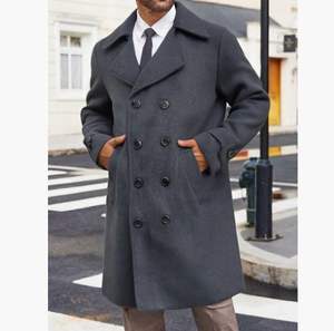 Otoño e invierno, nuevo estilo, chaqueta de <span class=keywords><strong>hombre</strong></span> europea y americana, abrigo de lana de longitud media con doble botonadura para <span class=keywords><strong>hombre</strong></span> - Product Image 3