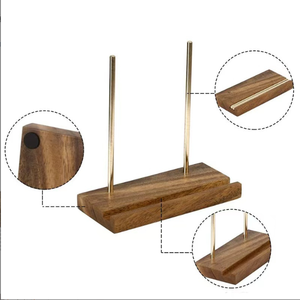 Soporte para discos de madera personalizado estante de exhibición de discos de <span class=keywords><strong>vinilo</strong></span> de madera para soporte de tocadiscos se adapta a vinilos regulares soporte de caballete para álbum - Product Image 3