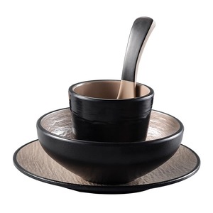 A5 <b>Melamine</b> Japanese Hot Pot Restaurant Tableware Set (4 Pieces) - Imitation Porcelain Bowls, Dishes, Cups, and Spoons - - Product Image 5