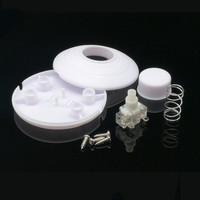 Interrupteur à pédale rétro noir et blanc à motif spirale circulaire 317 pour lampe de bureau et lampe sur pied