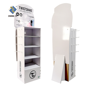 促销便携式Pos纸板地板展示架零售产品流行纸板展示架 - Product Image 3