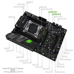 Harga pabrik mesin Desktop X99 MR9A PRO Motherboard Gaming soket LGA2011-3 <span class=keywords><strong>DDR4</strong></span> <span class=keywords><strong>RAM</strong></span> dengan tnp 2.0 pin - Product Image 3