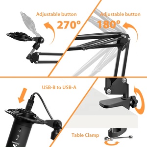 MAONO Studio Microphone USB Avec Moniteur En temps Réel Casque POUR L'enregistrement En Direct Avec Ordinateur Podcast Kit Micro - Product Image 5