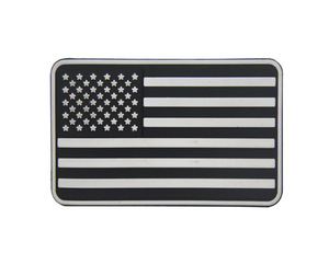 Distintivi <span class=keywords><strong>in</strong></span> gomma PVC con bandiera a stella e striscia USA con chiusura a gancio e ad anello sul retro - Product Image 5