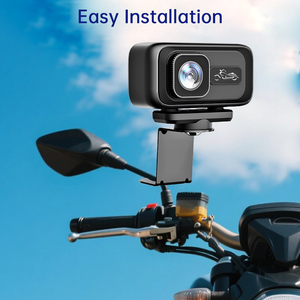 Hx नई मोटरसाइकिल डैश कैम 1080p 2k फ्रंट कैमरा ip65 वाटरप्रूफ वाईफाई 5 "lcd स्क्रीन 12v 1 वर्ष की वारंटी रेट्रोफिट/अपग्रेड - Product Image 4