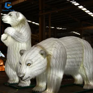 FL-50 냉동 테마 방수 야외 사용자 정의 동물 북극곰 랜턴 중국 실크 랜턴
