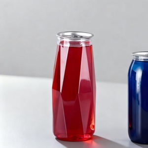 Lesense OEM Pet lon nhựa với logo Chất lượng cao trong suốt nhựa có thể Soda uống chai với lon nhôm - Product Image 2