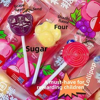 Sucette à l'acide lactique VC, saveur de fruits mélangés, sucette dure en forme de dessin animé, emballée individuellement, confiserie décontractée pour enfants