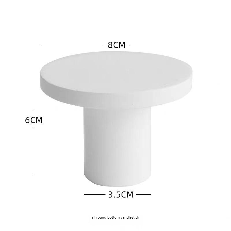 Tall round bottom candlestick