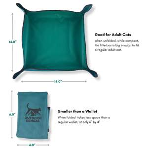 Bac à litière de voyage pour chats pliable bac à litière sac à litière Scooper Portable bac à litière pour chat voyageant pliable bac à litière - Product Image 2