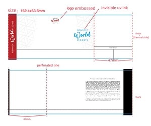 Tùy chỉnh an ninh chống hàng giả Hologram vé phiếu giảm giá vé với dòng thủng mực huỳnh quang vô hình - Product Image 3